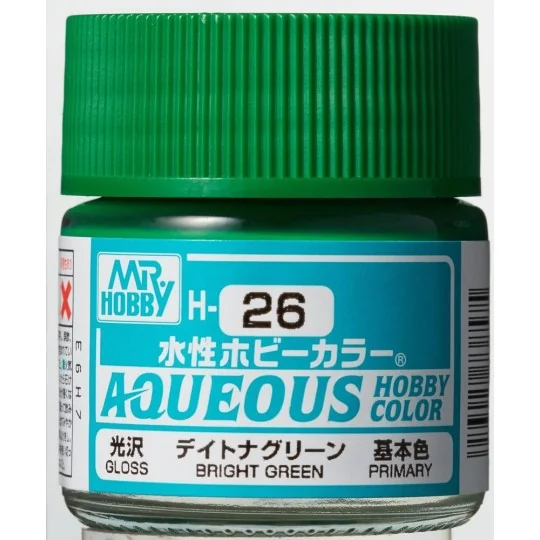 Mr Hobby -Gunze Aqueous Hobby Colors (10 ml) Brigth Green - Mr Hobb...