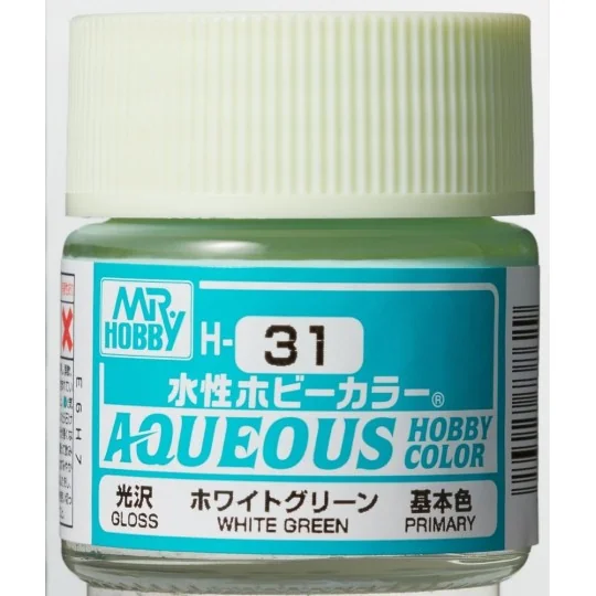 Mr Hobby -Gunze Aqueous Hobby Colors (10 ml) White Green - Mr Hobby... Mr Hobby -Gunze Aqueous Hobby Colors (10 ml) White Green - Mr Hobby...