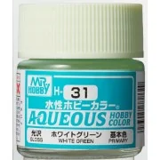Mr Hobby -Gunze Aqueous Hobby Colors (10 ml) White Green - Mr Hobby...