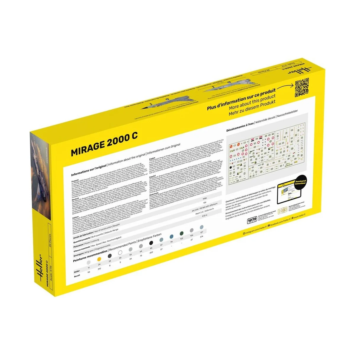 STARTER KIT Mirage 2000 C, 1/72 - Heller 56303 STARTER KIT Mirage 2000 C, 1/72 - Heller 56303