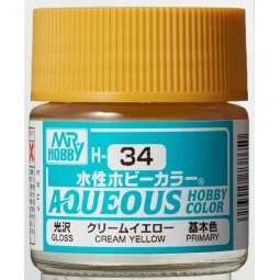 Mr Hobby -Gunze Aqueous Hobby Colors (10 ml) Cream Yellow - Mr Hobb...
