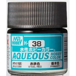 Mr Hobby -Gunze Aqueous Hobby Colors (10 ml) Steel Red - Mr Hobby -...