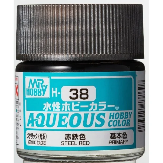 Mr Hobby -Gunze Aqueous Hobby Colors (10 ml) Steel Red - Mr Hobby -...