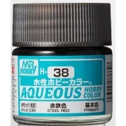 Mr Hobby -Gunze Aqueous Hobby Colors (10 ml) Steel Red - Mr Hobby -...