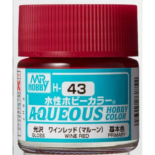 Mr Hobby -Gunze Aqueous Hobby Colors (10 ml) Wine Red - Mr Hobby - ...
