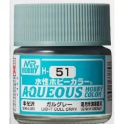 Mr Hobby -Gunze Aqueous Hobby Colors (10 ml) Light Gull Gray - Mr H...