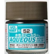 Mr Hobby -Gunze Aqueous Hobby Colors (10 ml) Olive Drab (1) - Mr Ho...