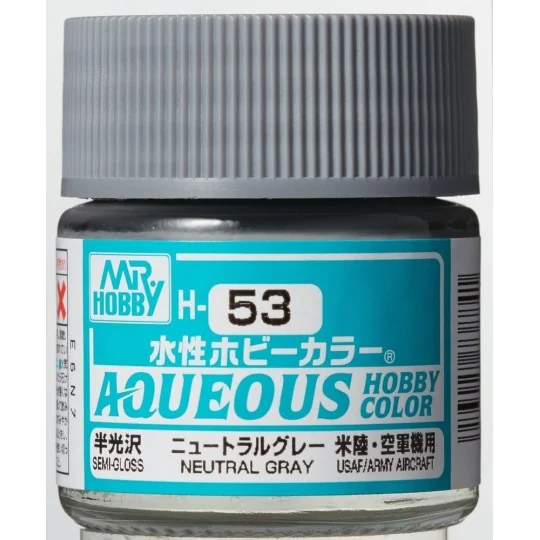 Mr Hobby -Gunze Aqueous Hobby Colors (10 ml) Neutral Gray - Mr Hobb...