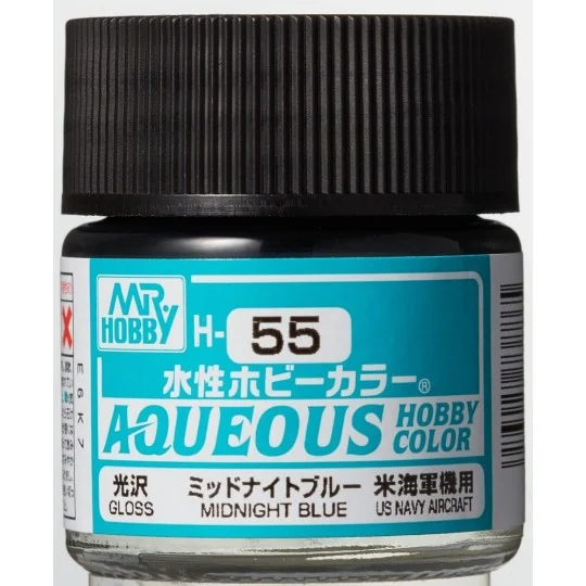 Mr Hobby -Gunze Aqueous Hobby Colors (10 ml) Midnight Blue - Mr Hob...