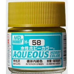 Mr Hobby -Gunze Aqueous Hobby Colors (10 ml) Interior Green - Mr Ho...