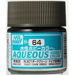 Mr Hobby -Gunze Aqueous Hobby Colors (10 ml) RLM71 Dark Green - Mr ...