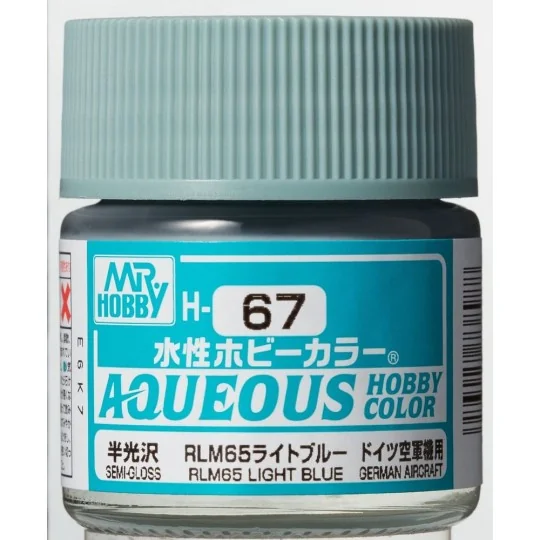 Mr Hobby -Gunze Aqueous Hobby Colors (10 ml) RLM65 Light Blue - Mr ...