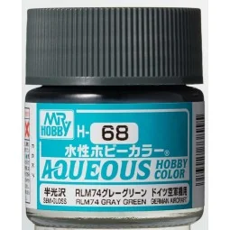 Mr Hobby -Gunze Aqueous Hobby Colors (10 ml) RLM74 Dark Gray - Mr H...