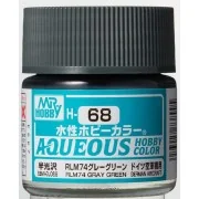 Mr Hobby -Gunze Aqueous Hobby Colors (10 ml) RLM74 Dark Gray - Mr H...