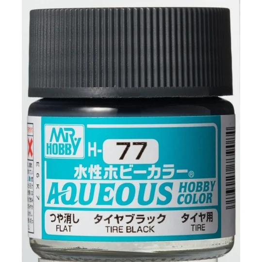 Mr Hobby -Gunze Aqueous Hobby Colors (10 ml) Tire Black - Mr Hobby ...