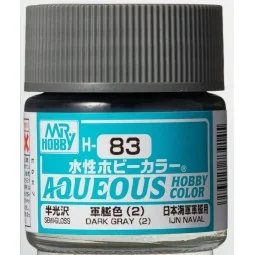 Mr Hobby -Gunze Aqueous Hobby Colors (10 ml) Dark Gray (2) - Mr Hob...