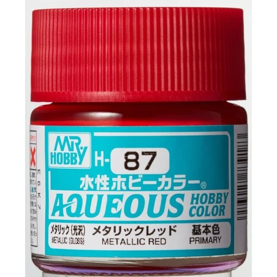 Mr Hobby -Gunze Aqueous Hobby Colors (10 ml) Metallic Red - Mr Hobb...
