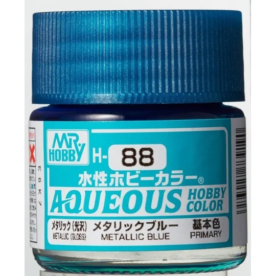 Mr Hobby -Gunze Aqueous Hobby Colors (10 ml) Metallic Blue - Mr Hob...