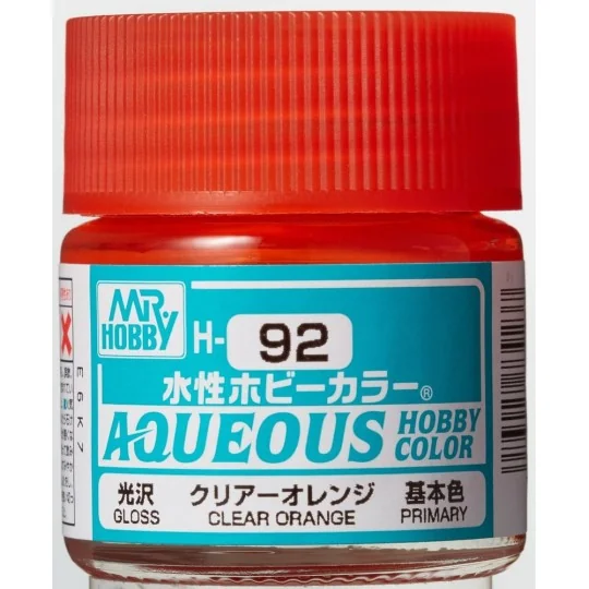 Mr Hobby -Gunze Aqueous Hobby Colors (10 ml) Clear Orange - Mr Hobb...