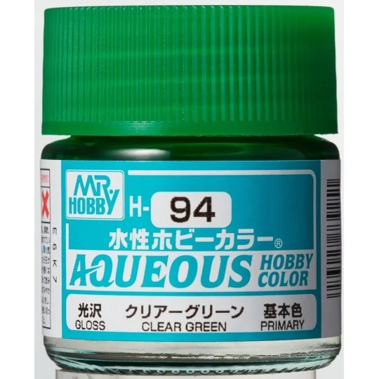 Mr Hobby -Gunze Aqueous Hobby Colors (10 ml) Clear Green - Mr Hobby...