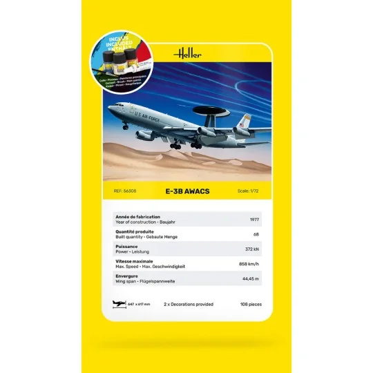 STARTER KIT E-3B Awacs - Heller 56308