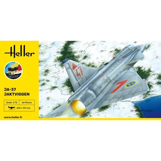 STARTER KIT Ja-37 Jaktviggen, 1/72 - Heller 56309