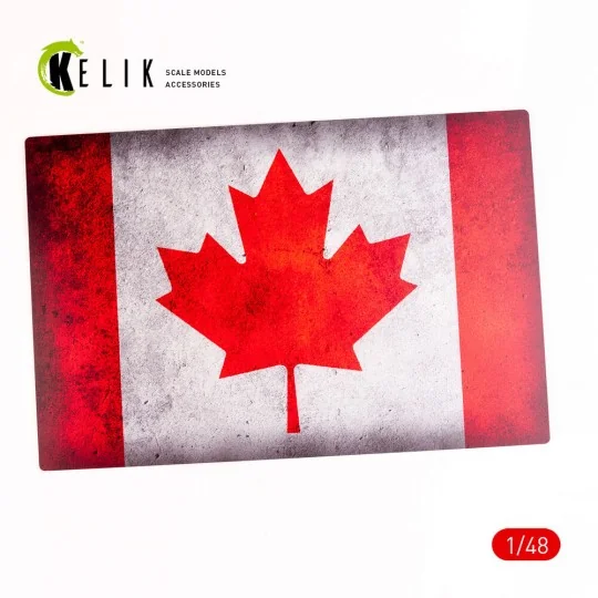 Canada Flag - Base - Acrylic 3 mm (410 x 270 mm) (410 g) (1/72 - 1/...