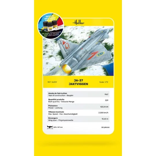 STARTER KIT Ja-37 Jaktviggen - Heller 56309