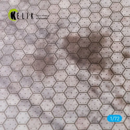 Swiss hexagonal concrete parking place Base - Acrylic 3 mm (280 x 1...