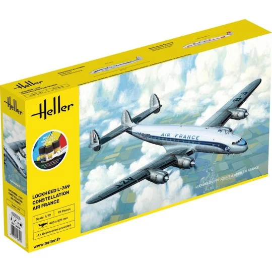 STARTER KIT L-749 Constellation A.F., 1/72 - Heller 56310 STARTER KIT L-749 Constellation A.F., 1/72 - Heller 56310