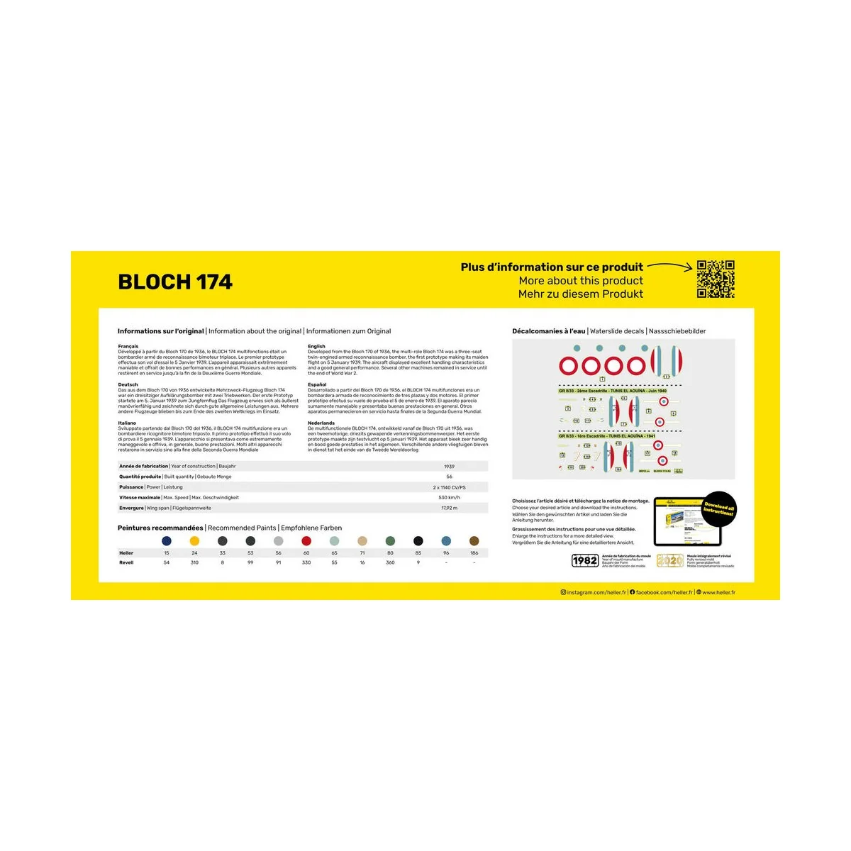 STARTER KIT Bloch 174, 1/72 - Heller 56312