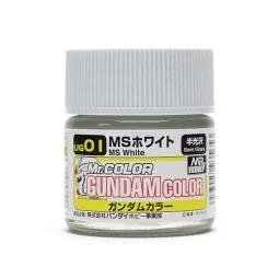 Mr Hobby -Gunze Gundam Color (10ml) MS White - Mr Hobby - Gunze UG-01