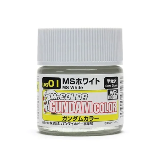 Mr Hobby -Gunze Gundam Color (10ml) MS White - Mr Hobby - Gunze UG-01