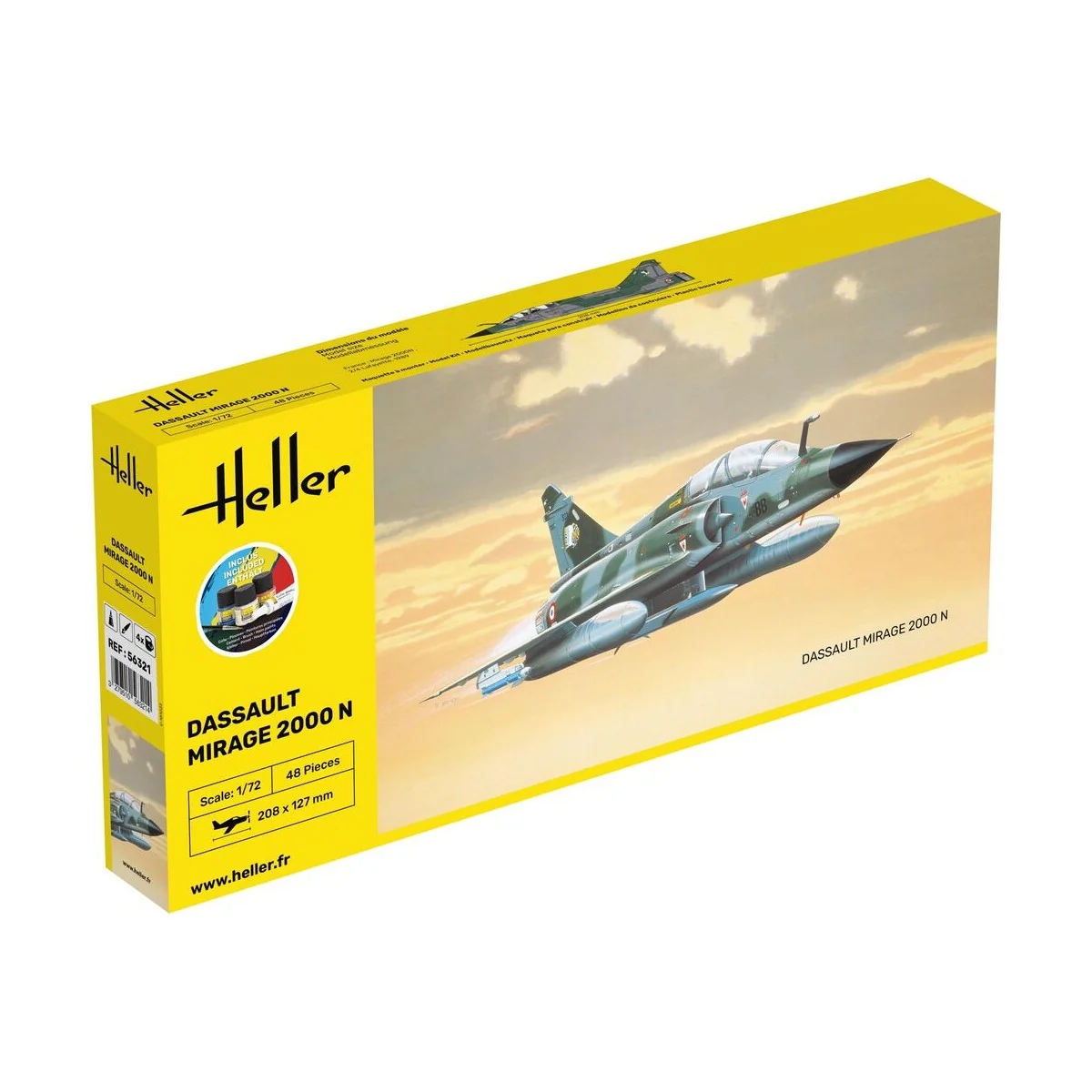 STARTER KIT Mirage 2000 N, 1/72 - Heller 56321
