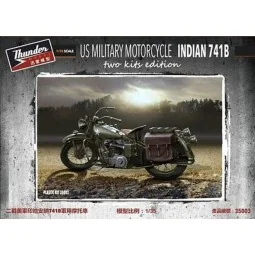 US Military Motorcycle Indian 741B (Two kits in box) - Thundermodel...