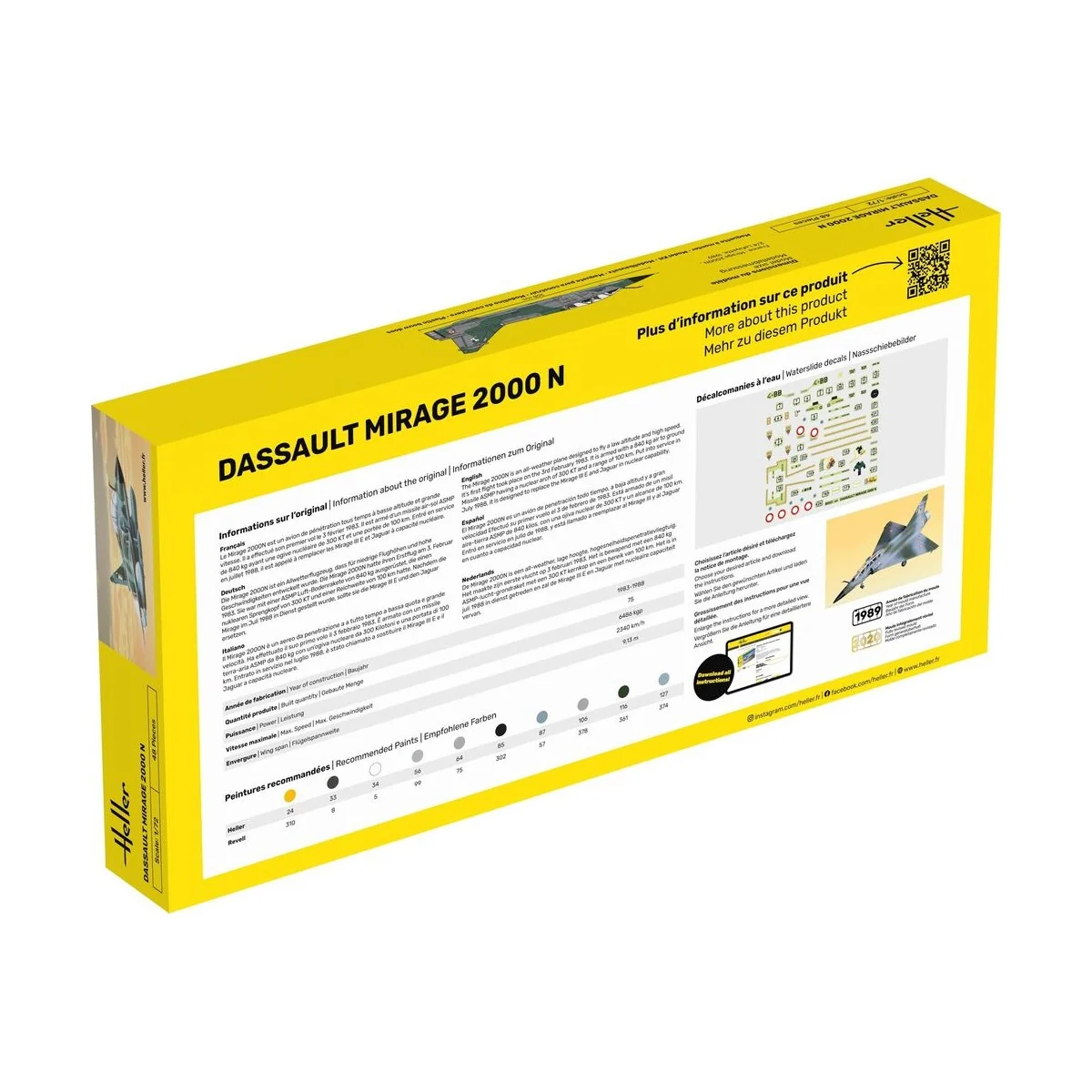 STARTER KIT Mirage 2000 N, 1/72 - Heller 56321