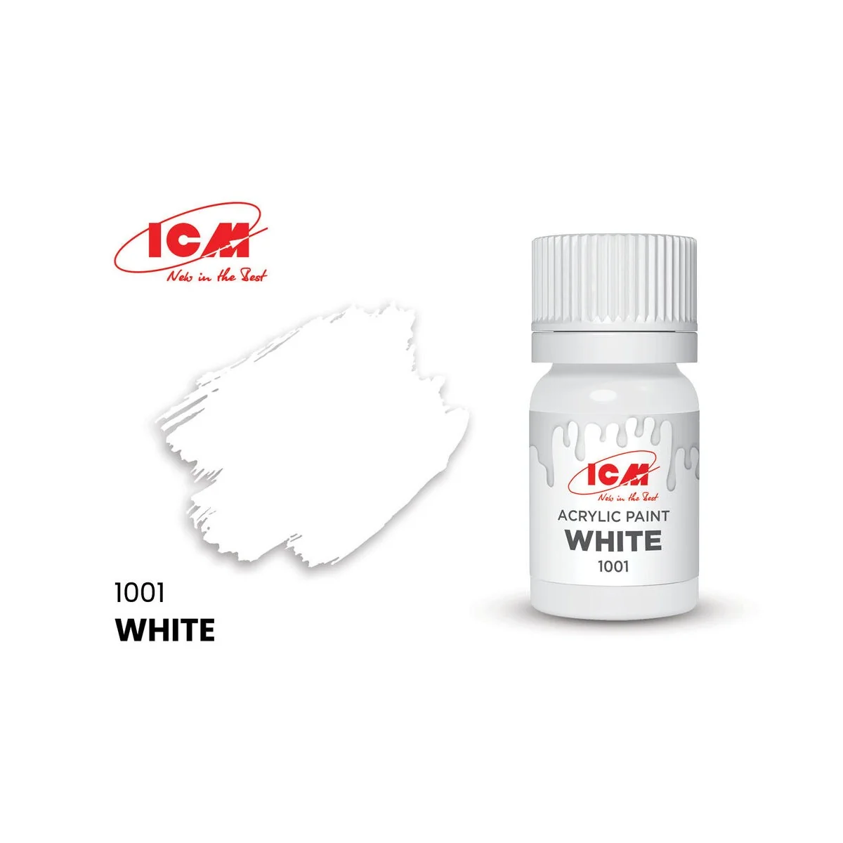 BASIC COLORS White bottle 12 ml - ICM 1001