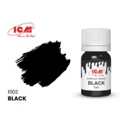 BASIC COLORS Black bottle 12 ml - ICM 1002