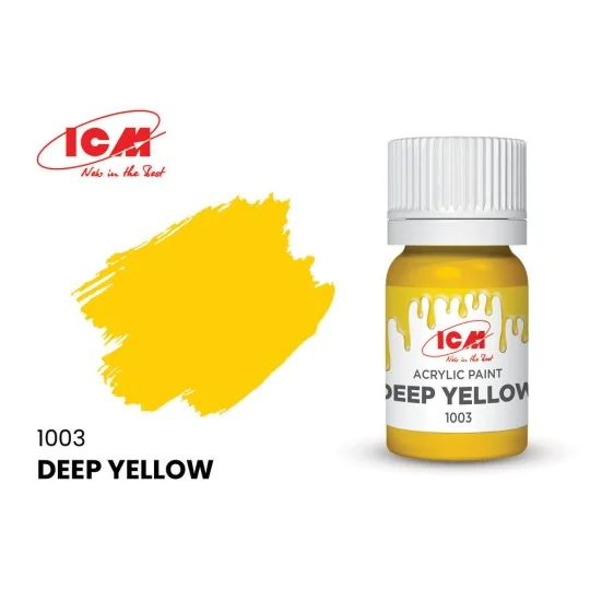 BASIC COLORS Deep Yellow bottle 12 ml - ICM 1003 BASIC COLORS Deep Yellow bottle 12 ml - ICM 1003
