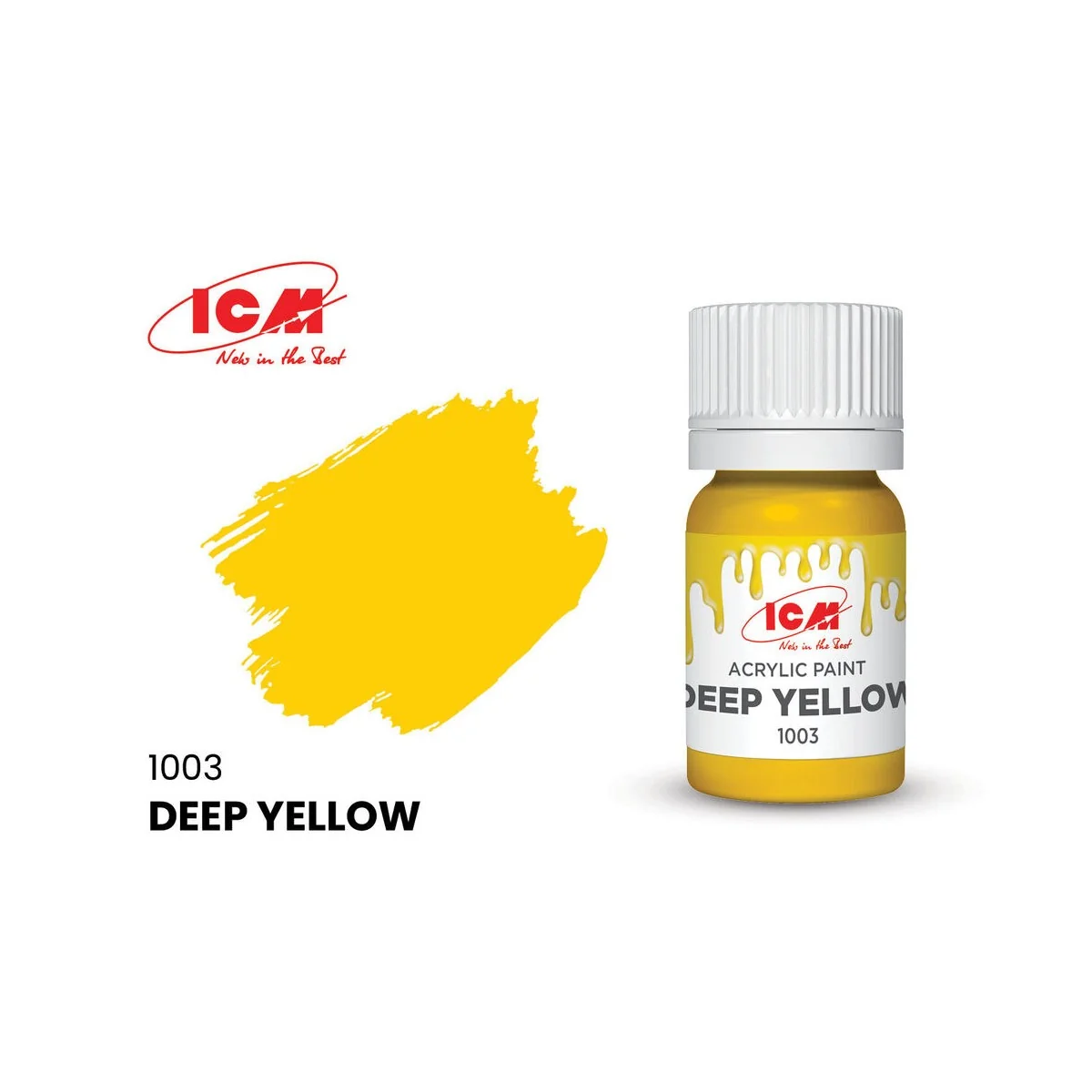 BASIC COLORS Deep Yellow bottle 12 ml - ICM 1003 BASIC COLORS Deep Yellow bottle 12 ml - ICM 1003