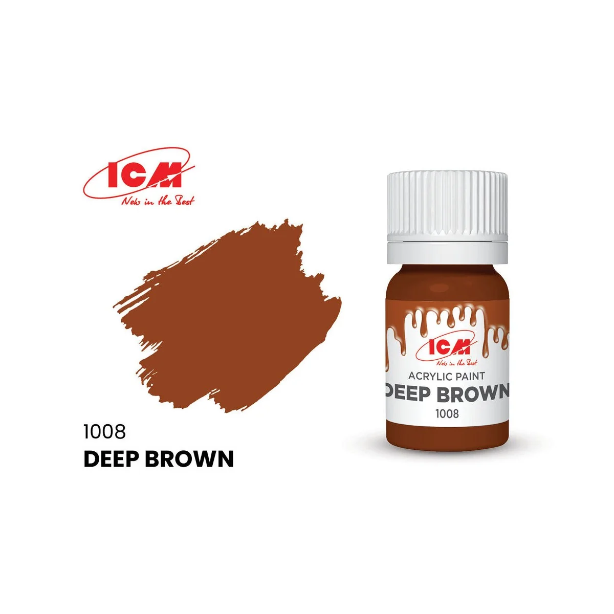 BASIC COLORS Deep Brown bottle 12 ml - ICM 1008
