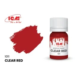 CLEAR COLORS Clear Red bottle 12 ml - ICM 1011