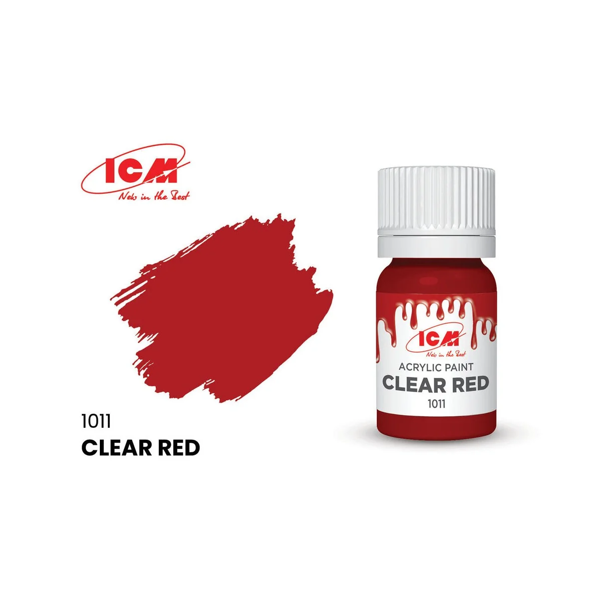 CLEAR COLORS Clear Red bottle 12 ml - ICM 1011