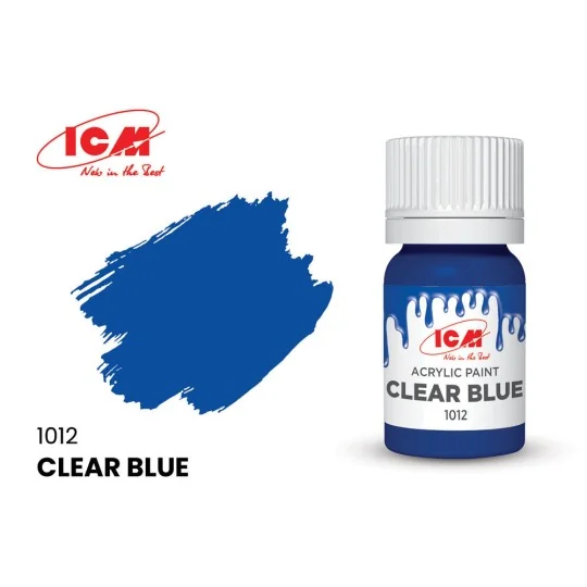 CLEAR COLORS Clear Blue bottle 12 ml - ICM 1012 CLEAR COLORS Clear Blue bottle 12 ml - ICM 1012