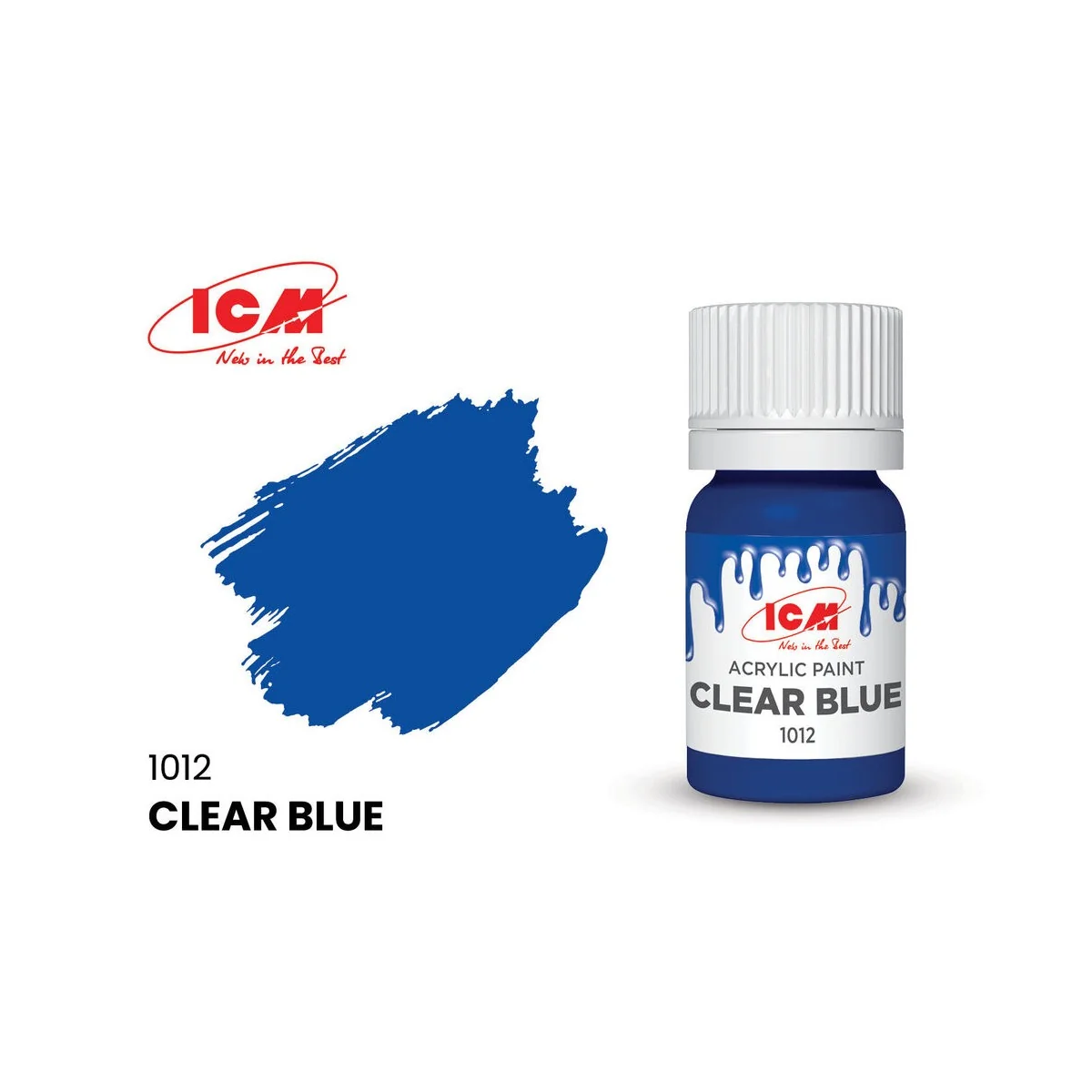 CLEAR COLORS Clear Blue bottle 12 ml - ICM 1012