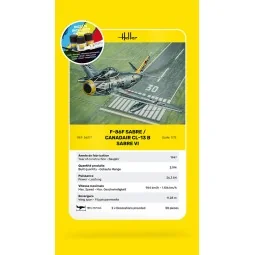 STARTER KIT F-86F Sabre / Canadair CL-13 B Sabre VI, 1/72 - Heller ...