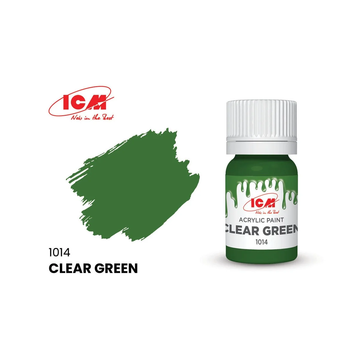 CLEAR COLORS Clear Green bottle 12 ml - ICM 1014