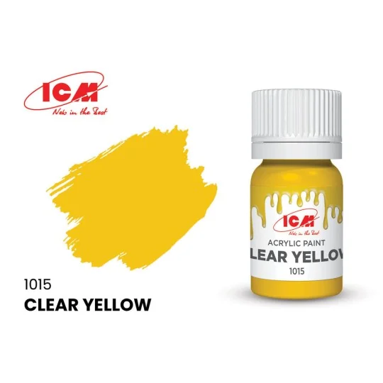 CLEAR COLORS Clear Yellow bottle 12 ml - ICM 1015