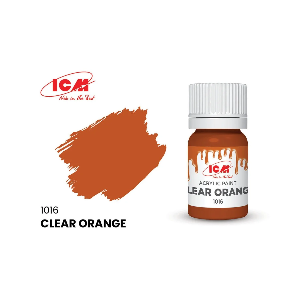 CLEAR COLORS Clear orange bottle 12 ml - ICM 1016 CLEAR COLORS Clear orange bottle 12 ml - ICM 1016