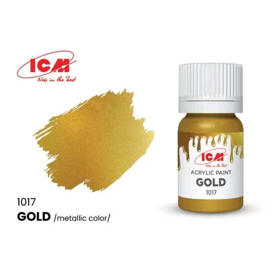 METALLIC COLORS Gold bottle 12 ml - ICM 1017